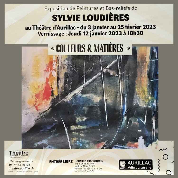 Affiche expo Sylvie LOUDIERES Théâtre Aurillac fd bronze